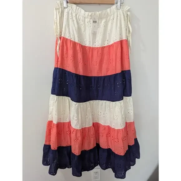 Hutch Anthropologie Eyelet Maxi Skirt NWT - Picture 2 of 6